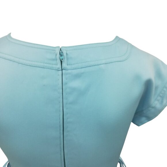 Vintage Verdas Blue Maxi Cap Sleeve Empire Waist Dress Size XS Juliet Princess - Picture 12 of 15